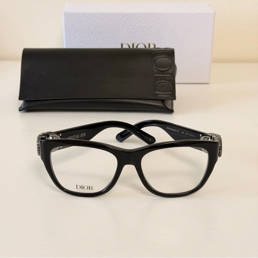 New! Dior Women's Black Eyeglasses, 30MontaigneO S4I 1400, Authentic
